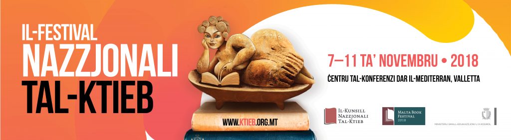 The main local guests at the Malta Book Festival: Lou Drofenik and Victor Fenech